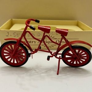 Vintage, Rare, Country Antique Toy Ornaments- 2 Seater Bicycle